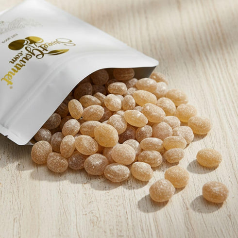 3 SweetGourmet Natural Sanded Ginger Drops, Old-Fashioned Hard Candy, Bold Spicy Flavor, Sugar-Coated, Pound Bulk Bag