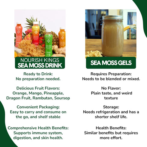 Nourish Kings All-Natural Juice with Sea Moss - Soursop Rambutan Flavor