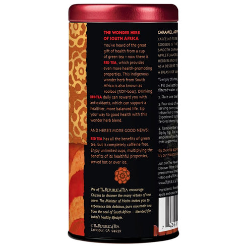 The Republic of Tea Caramel Apple Red Tea, 36-Count, Packaging May Vary
