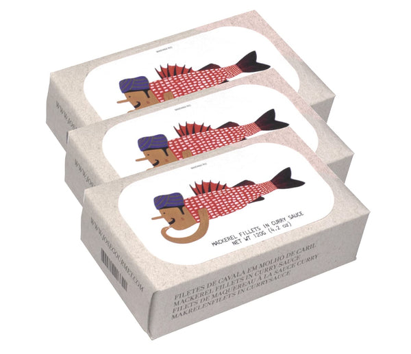 Jose Gourmet Mackerel Fillets in Curry, 120g 3-Pack