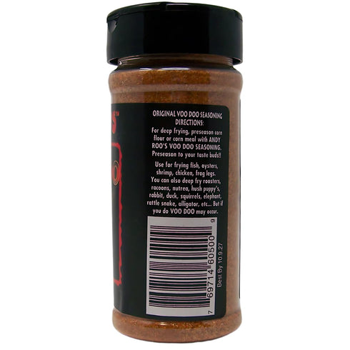 Andy Roo's Cajun VooDoo Seasoning, 6 Ounce Shaker