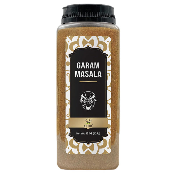 Soeos Garam Masala, 15 oz (425g) Indian 8-Spice Blend, Vegan, Gluten Friendly, Non-GMO, Masala Seasoning Bulk