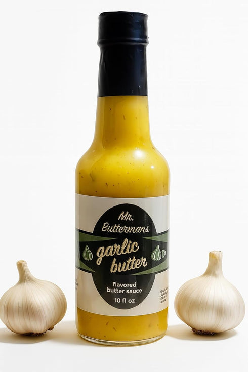 Mr.Buttermans All Natural Gourmet Garlic Butter Sauce,10oz Bottle, 10 Fl Oz (Pack of