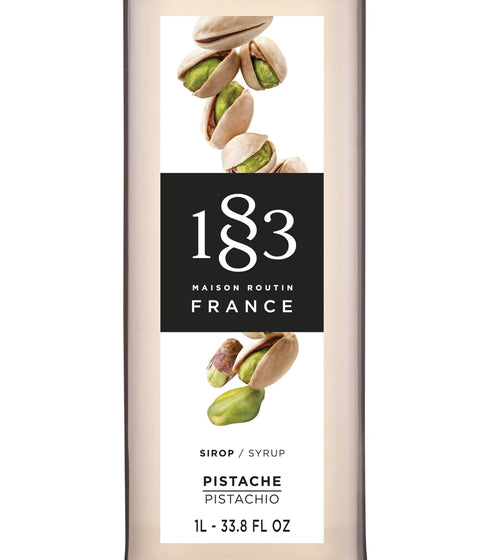 1883 1 Pistachio Syrup for Drinks, Made in France, Liter Plastic Bottle