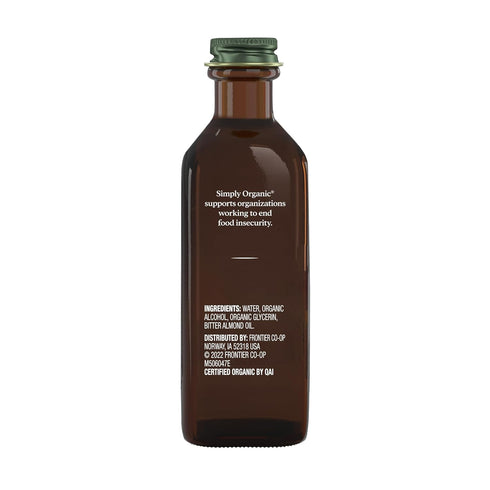 4 Simply Organic Almond Extract, Ounce Glass Jar, Warm Sugar-free Vegan Flavor for Desserts, Coffee and Smoothies