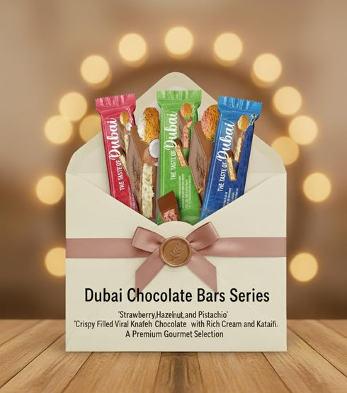 3 30g 90g Dubai Chocolate Bar Variety Hazelnut, Pistachio & Strawberry Bars, Each / Total Crunchy Loaded Viral Knafeh