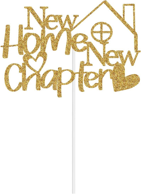 Acexylmy 2026 New Home New Chapter Cake Topper - Welcome Home Cake Topper, Grad Home Sweet Home Housewarming Family