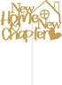 Acexylmy 2026 New Home New Chapter Cake Topper - Welcome Home Cake Topper, Grad Home Sweet Home Housewarming Family