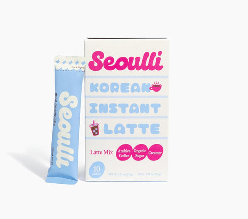 Seoulli Korean Instant Latte Premium 3-in-1 Coffee Sticks with Arabica Beans, Real