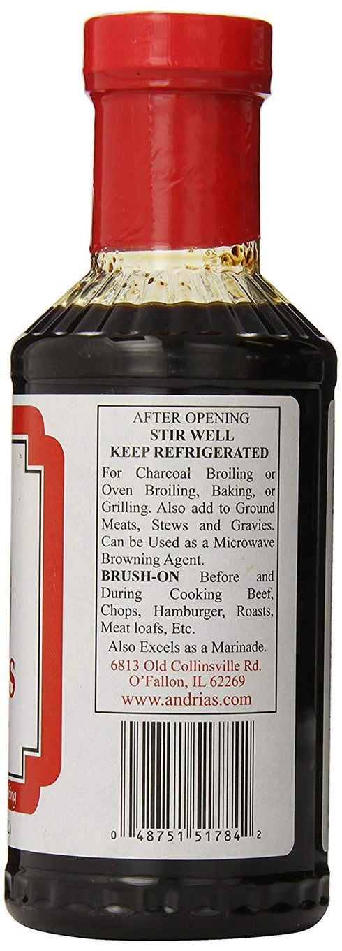 Andrias 15 (Pack 3) Andria's Brush On Steak Sauce, Ounce Bottle
