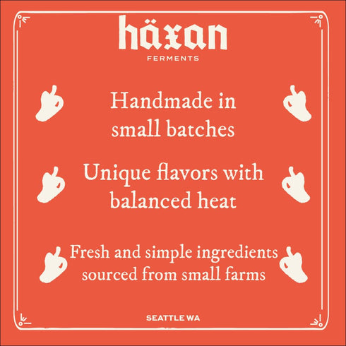 4 oz 2 Count Haxan Ferments Pumpkin Habanero Hot Sauce | Hot Heat | Fermented Pumpkin, Habanero Peppers, Ginger, Garlic