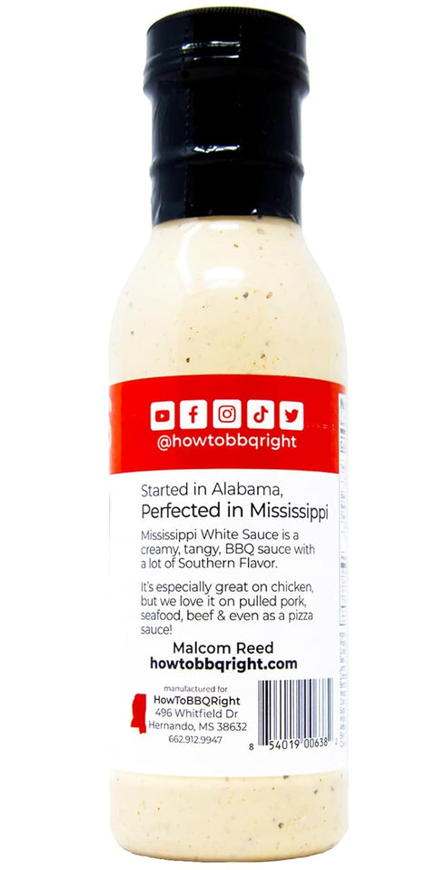 Killer Hogs Mississippi White Sauce | Championship Grill and BBQ Sauce for Beef, Steak, Burgers, Pork, and Chicken for a Creamy and Tangy Flavor | 12 Ounces