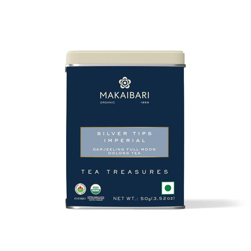 Makaibari Silver Tips Imperial Tin Caddy | Award Winning Organic Oolong Handmade