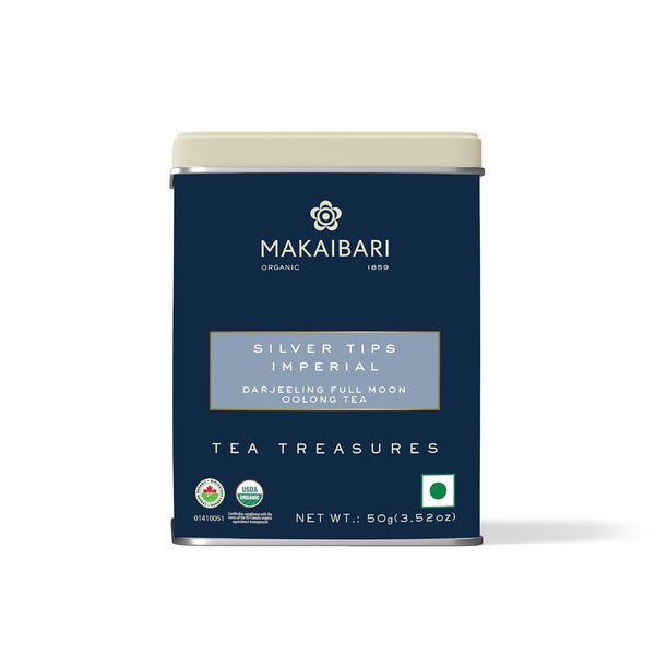 Makaibari Silver Tips Imperial Tin Caddy | Award Winning Organic Oolong Handmade