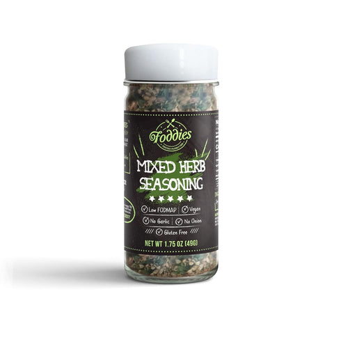 Foddies Low FODMAP Mixed Herb Seasoning Oregano Basil Thyme Spice Blend, No