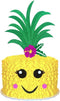 Palksky Glitter Big Pineapple Cake Topper Set, Tropical Hawaiian Aloha Luau Themed Party Decoration (6.8x5.8inch)