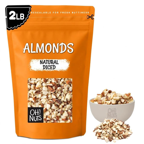 Oh! Nuts Almonds Natural Diced - Raw - 100% Natural - 2