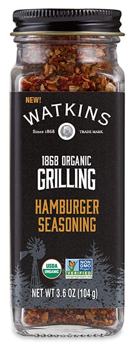 Watkins Organic Grilling Hamburger Seasoning - Non-GMO, Kosher, 3.6 Oz, 1-Pack