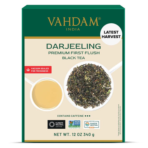 VAHDAM, First Flush Darjeeling Tea - 170+ Cups (340g/12oz) Loose Leaf Black