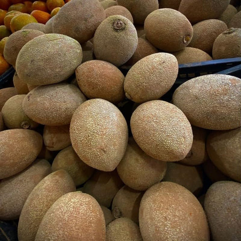 Generic (2 Count (3.5lbs 4.5lbs)) Fresh Mamey Sapote Fruit Tropical Brown Skin with Orange Flesh, Large Size - Enjoyed