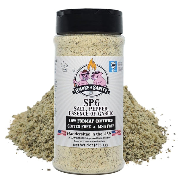 Smoke n Sanity - SPG (Salt, Pepper, Essence of Garlic Salt) Seasoning,