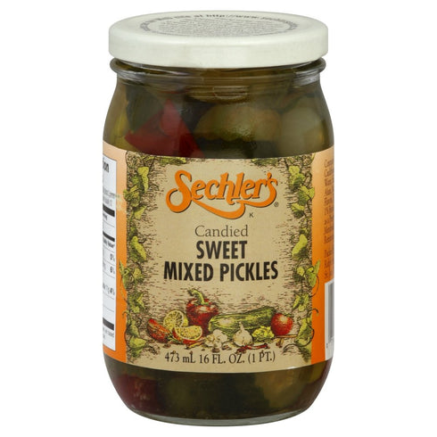 Sechlers Sechler's Candied Sweet Mixed Pickles, 16 Ounce (Pack of 6)