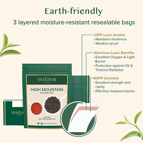 (50+ 3.53oz) VAHDAM, High Mountain Oolong Tea Leaves From Himalayas Cups, Strong & Robust Oolong Tea | High Elevation