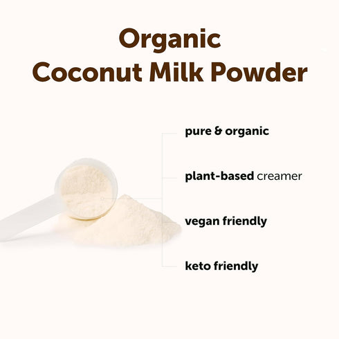 2 Lb Micro Ingredients Organic Coconut Milk Powder, | Plant-Based Creamer for Coffee, Tea & Smoothies | Rich & Creamy