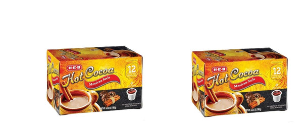 HEB H-E-B Hot Cocoa Single Serve Cups Pods - 2 boxes (Mexican Style