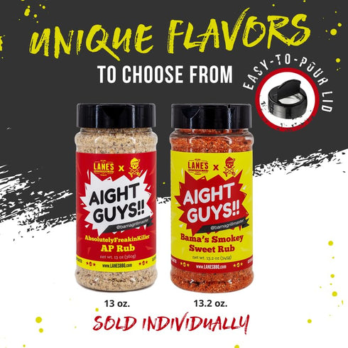 13.2 Oz Lane's Bama Grill Master BBQ Seasonings and Rubs, Sweet and Smoky Seasoning Rub for Grilled Meats & Veggies BBQ