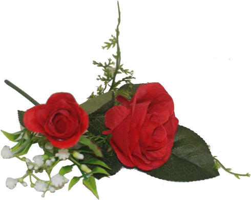 Connie N Randy 9" Red Roses Bouquet with Baby's Breath