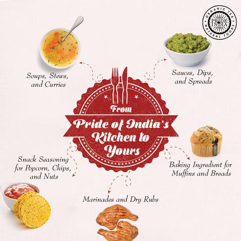 PACK 6 1.7 oz. Pride of India - of - Onion Fine Ground Gourmet Spice for Cooking Pantry Essential Adds Flavor