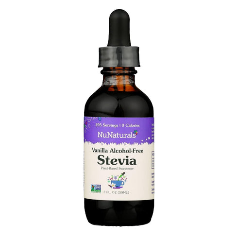 NuNaturals Liquid Stevia, Sugar-Free Sweetener, Vanilla Flavor, 2 oz, Plant-Based, Zero Calorie, Alcohol-Free