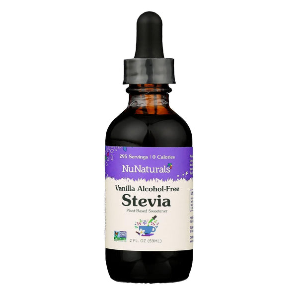 NuNaturals Liquid Stevia, Sugar-Free Sweetener, Vanilla Flavor, 2 oz, Plant-Based, Zero Calorie, Alcohol-Free