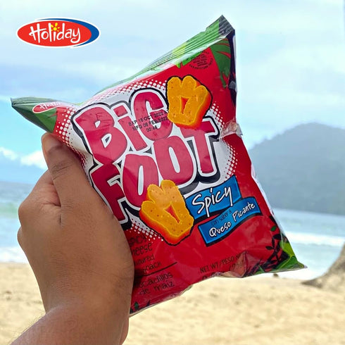 Holiday 0.8 oz Pack 12 Big Foot Giant Cheese Snack Spicy Crunchy Corn Puffs Party Size Bag
