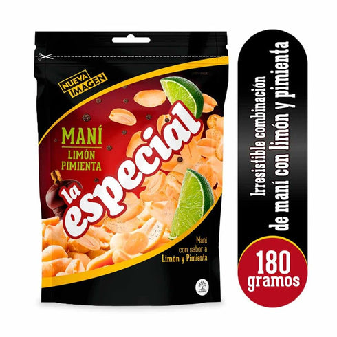 (3 pack) Planters roasted Mani La especial Lemon Pepper Planters | Mani la especial Colombia | Colombian snack | Mecato