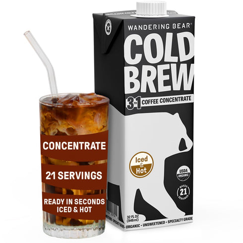 Wandering Bear Organic Unsweetened Extra Strong Cold Brew in a Box -