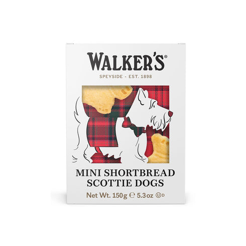 Walker’s All-Butter Mini Scottie Dog Shaped Shortbread - 51-Count Carton of Authentic Cookies from Scotland