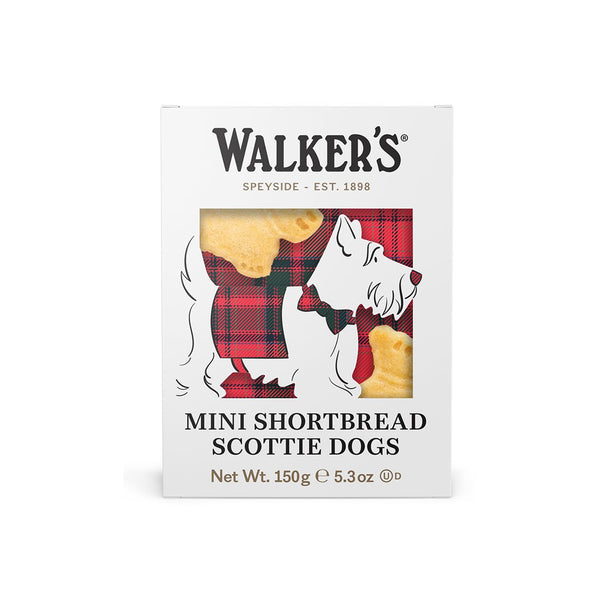 Walker’s All-Butter Mini Scottie Dog Shaped Shortbread - 51-Count Carton of Authentic Cookies from Scotland