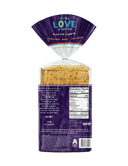 AVO DOUGH 85 6 (1-pack, World's First Guacamole-Infused Bread, Only Calories and Grams of Protein Per Serving Bread)