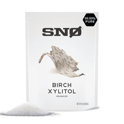 SNO Pure Birch Xylitol Sweetener - 5lb Resealable Bag | Low Calorie,