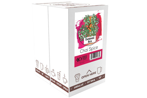 Bonsai Tea Co. 2.0, 100 Count Chai Spice, Compatible with K Cup Brewers Including