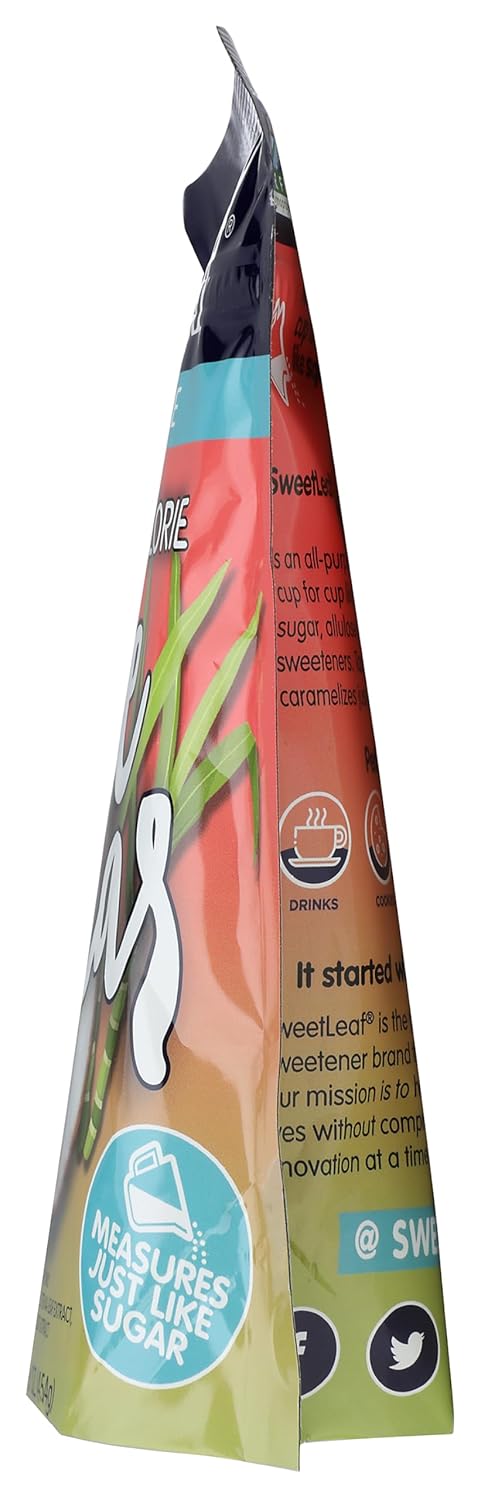 50% 8 16 Oz SweetLeaf Reduced Calorie Cane Sugar with Allulose, Stevia and Monk Fruit Extract - All Purpose Natural