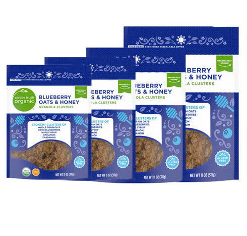 Generic Simple Truth Organic Blueberry Oats & Honey Granola Clusters 11oz, (Pack of