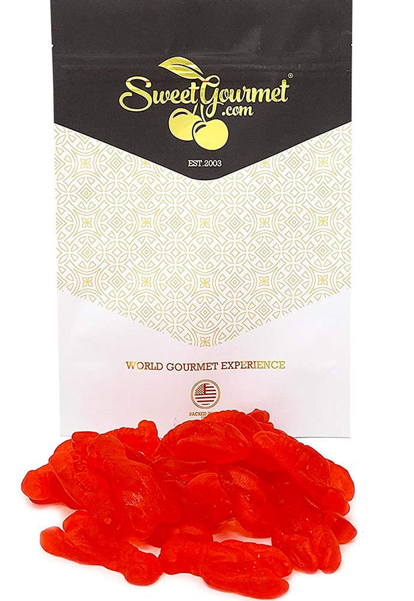 SweetGourmet Red Lobsters Gummy Chewy Candy, Raspberry Flavor, Halal, 1 Pound
