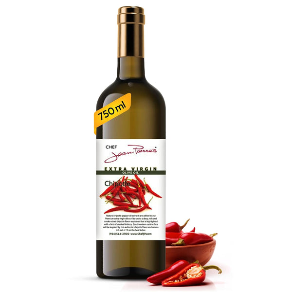 Chef Jean Pierre's Extra Virgin Chipotle Olive Oil - 750ml(25oz) Glass Bottle