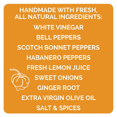 Queen Majesty Scotch Bonnet & Ginger Hot Sauce, 5 oz - All Natural, Vegan, Kosher, Gluten Free, Non-GMO, Award Winning