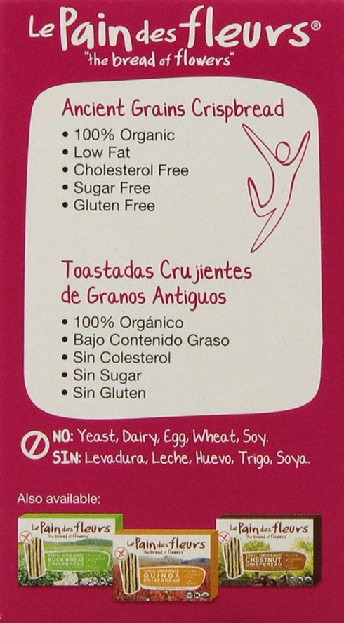 Le Pain des Fleurs Crispbread, Ancient Grain, 4.4 Ounce