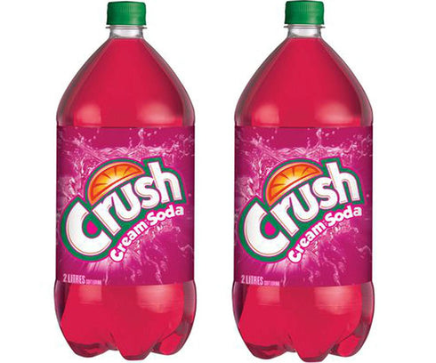 Crush Canada Crush Cream Soda Soft Drink 2 Bottles, 2 Litres / 67.6 Fluid