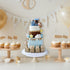 Foofluckii 24-Piece Set Animal Train Cake Decoration with Giraffe, Elephant, Pig, Bear, and Monkey - Themed Cake